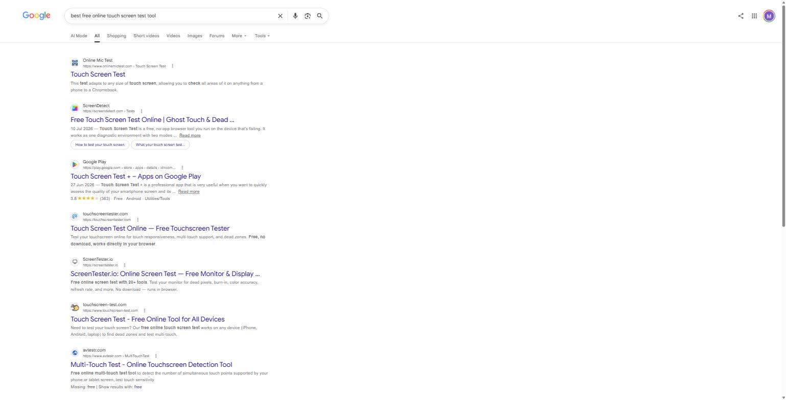 Site A unbranded query — organic results page, Site A absent; several results are exact-match competitor domains, others aren't